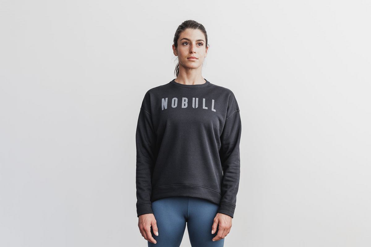 Nobull Crew Women's Sweatshirts Black | Australia (MT7094)